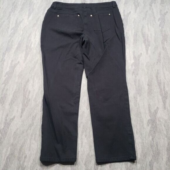 So Slimming By‎ Chicos Pants Womens 1.5 Black Ankle Stretch Mid Rise - Picture 11 of 12